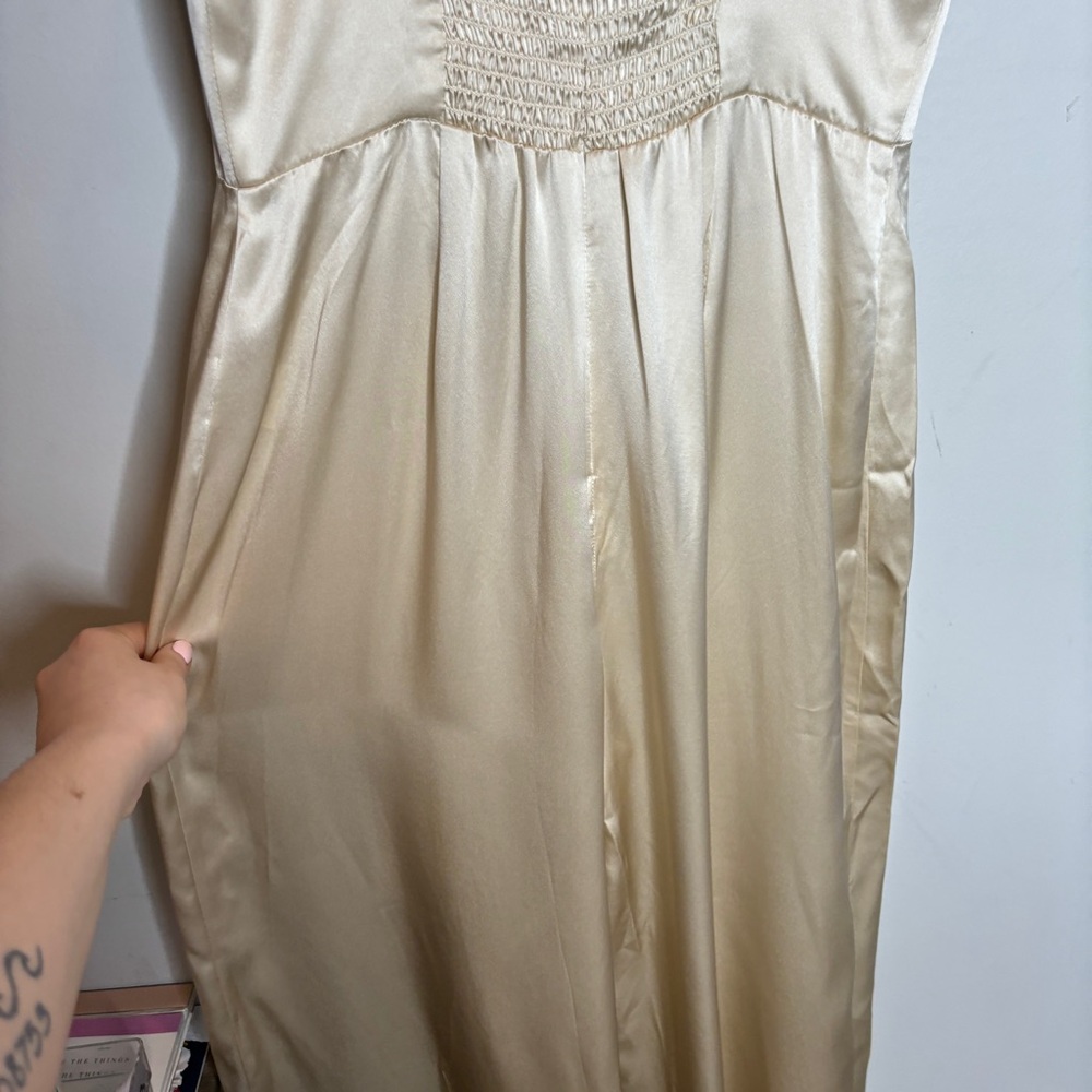 NWT Reformation Stormy Jumpsuit Sleeveless Silk Bridal - Picture 3 of 11